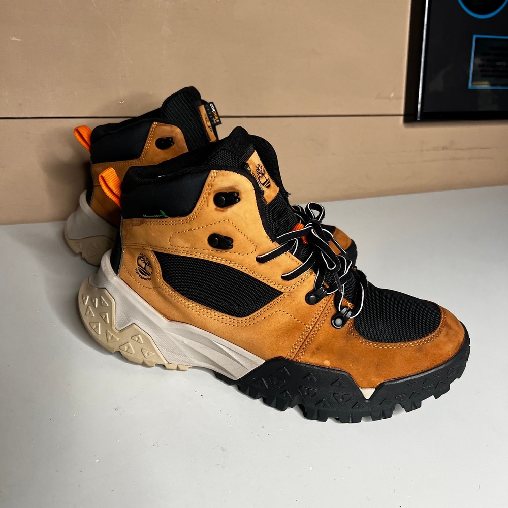 Timberland Solar Wave LT Mid Waterproof Hiking Boots Wheat Black TB0A68Q8754 9.5